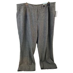 Sag harbor Herringbone black white woman's pants 20 w pants gray organic inspira